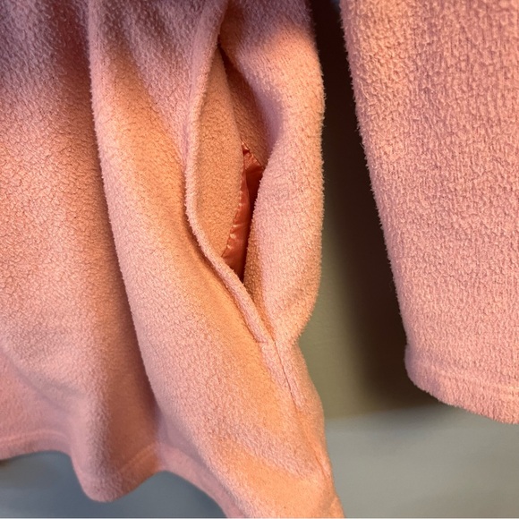 Dudley Stephens Fleece Light Pink Cobble Hill Turtleneck Terry Fleece Sz M EUC - Picture 8 of 15